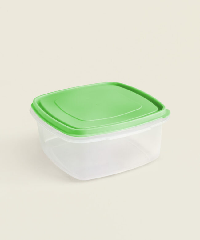 Φαγητοδοχείο πλαστικό τετράγωνο 2,5Lt