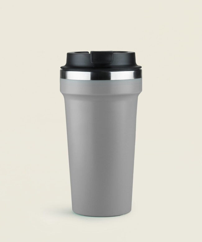 Ποτήρι θερμός ανοξείδωτο 450ml σε γκρι χρώμα