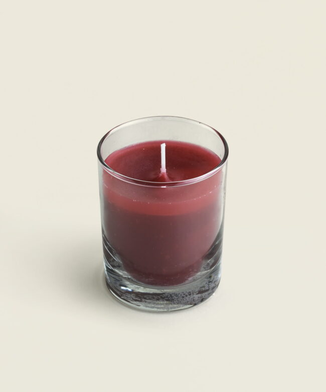 Κερί αρωματικό σε γυάλινο ποτήρι black cherry