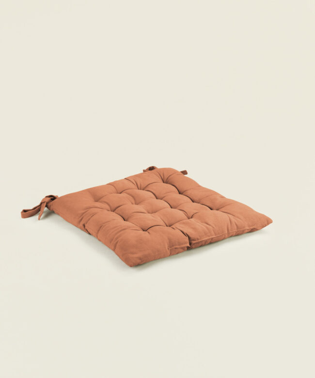 Μαξιλάρι καρέκλας τετράγωνο σε χρώμα terracotta