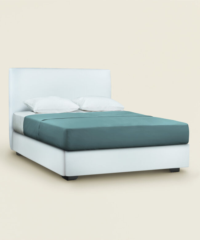 Κρεβάτι Swift μονό υφασμάτινο suede like σε χρώμα icy blue