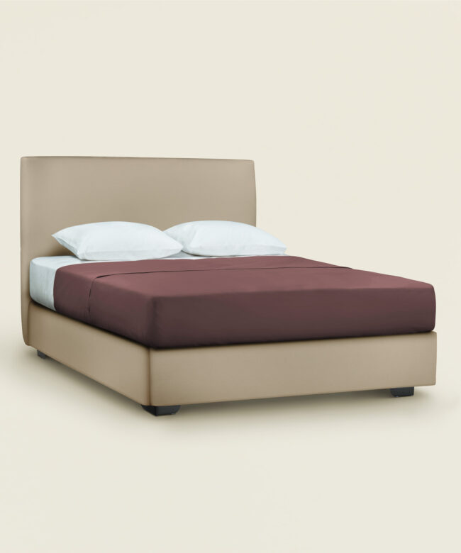 Κρεβάτι Swift μονό υφασμάτινο suede like σε χρώμα light brown